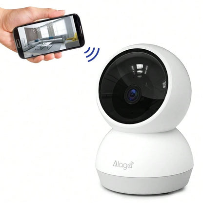 Alaga 2K Baby Monitor Camera- Radiation Free Design, Secure Local Storage, Motion Detection, Two-Way Audio, Night Vision, 360 ° Panoramic Coverage