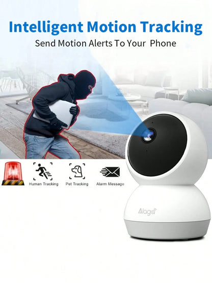 Alaga 2K Baby Monitor With Camera And Audio- Security Camera Indoor, AI Motion Detection, 2.4G/5G WiFi, Night Vision, 2-Way Talk,Cloud/SD Storage