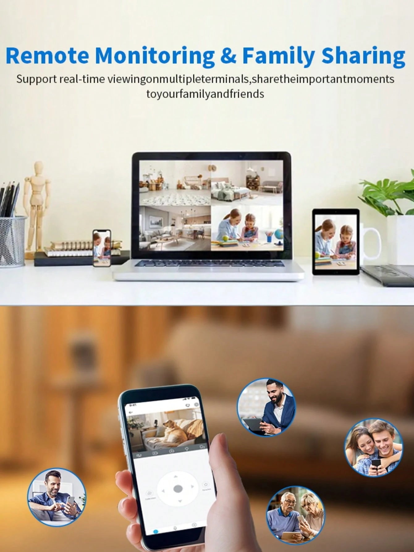 Alaga 2K Baby Monitor With Camera And Audio- Security Camera Indoor, AI Motion Detection, 2.4G/5G WiFi, Night Vision, 2-Way Talk,Cloud/SD Storage