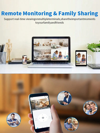 Alaga 2K Baby Monitor With Camera And Audio- Security Camera Indoor, AI Motion Detection, 2.4G/5G WiFi, Night Vision, 2-Way Talk,Cloud/SD Storage
