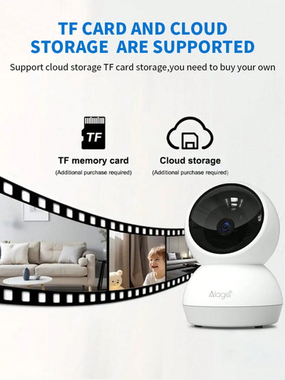 Alaga 2K Baby Monitor With Camera And Audio- Security Camera Indoor, AI Motion Detection, 2.4G/5G WiFi, Night Vision, 2-Way Talk,Cloud/SD Storage