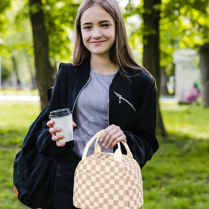 Alikpop Lunch Bag For Women Men Cute Corduroy Lunch Tote Bags Reusable Insulated Lunch Box Large Capacity Reusable Insulated Cooler For Work Picnic Or Travel