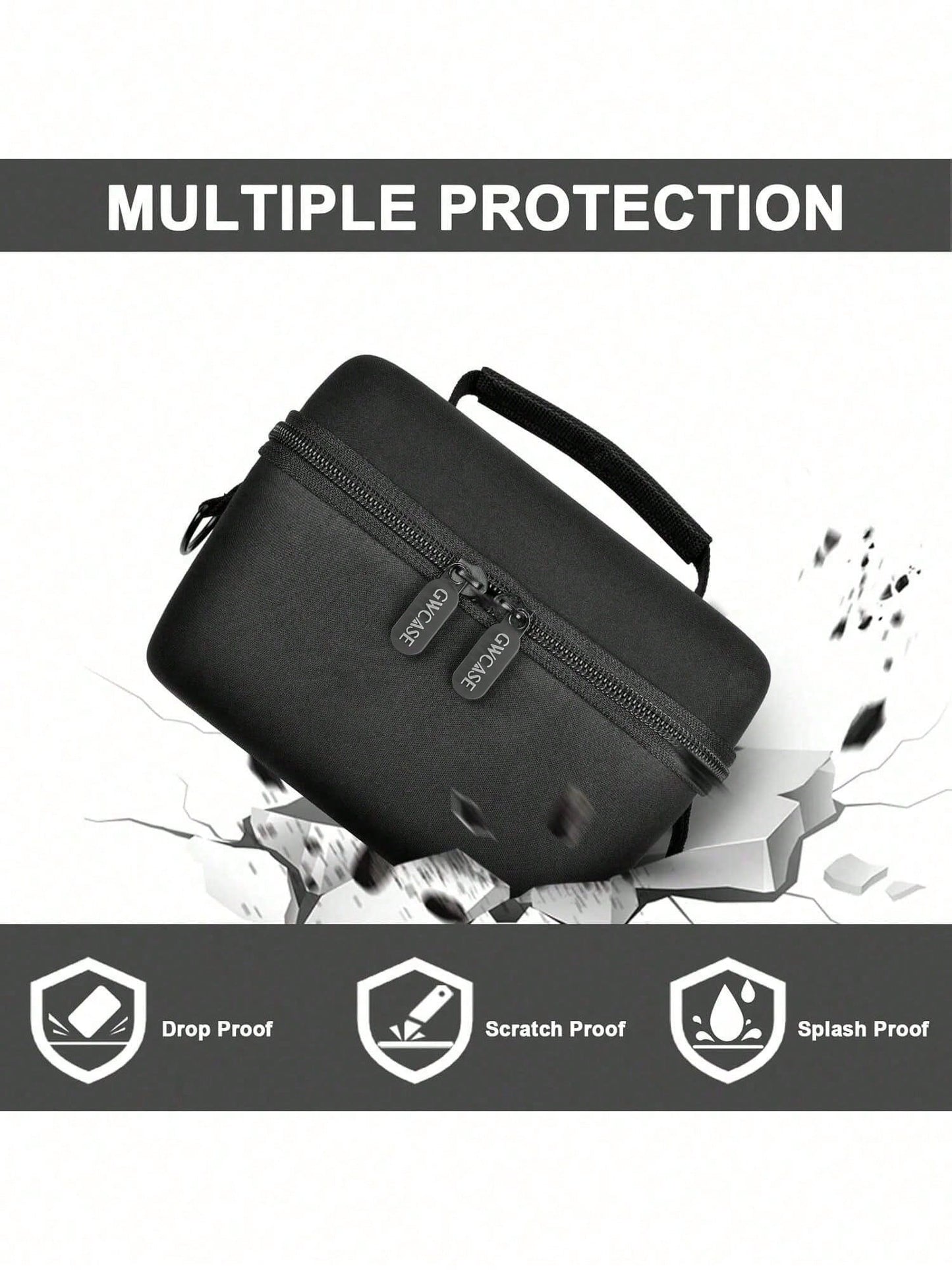 ALKOO Camera Crossbody Bag Compatible With EOS R100 R50 Mirrorless Camera Lens Kit EVA Travel Storage Case For SD Cards Battery Cable Adapter Bag Only