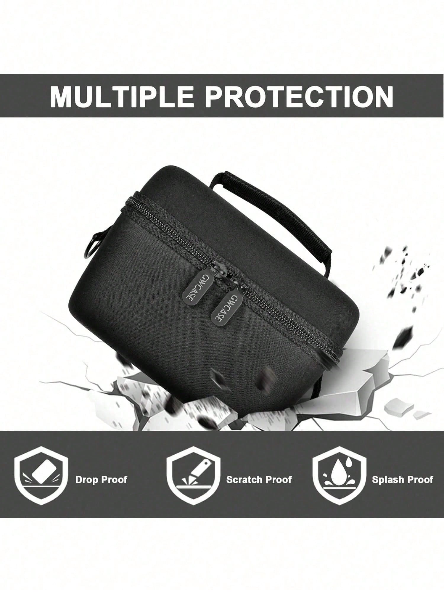 ALKOO Camera Crossbody Bag Compatible With EOS R100 R50 Mirrorless Camera Lens Kit EVA Travel Storage Case For SD Cards Battery Cable Adapter Bag Only