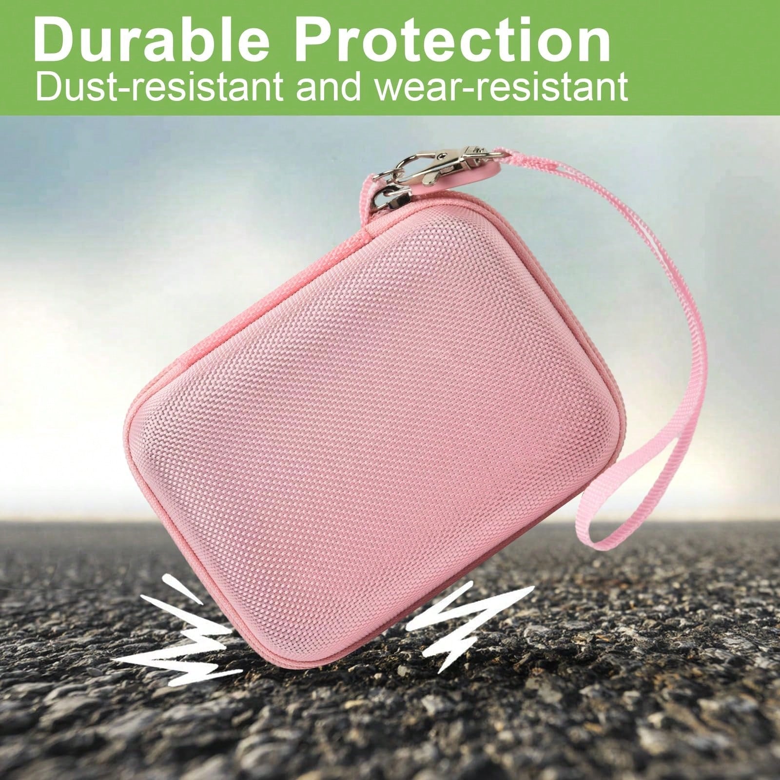 ALKOO Digital Camera Case Compatible With Compact Point Shoot Cameras Portable EVA Storage Bag With Mesh Pocket Handle For Travel Daily Carry Case Only
