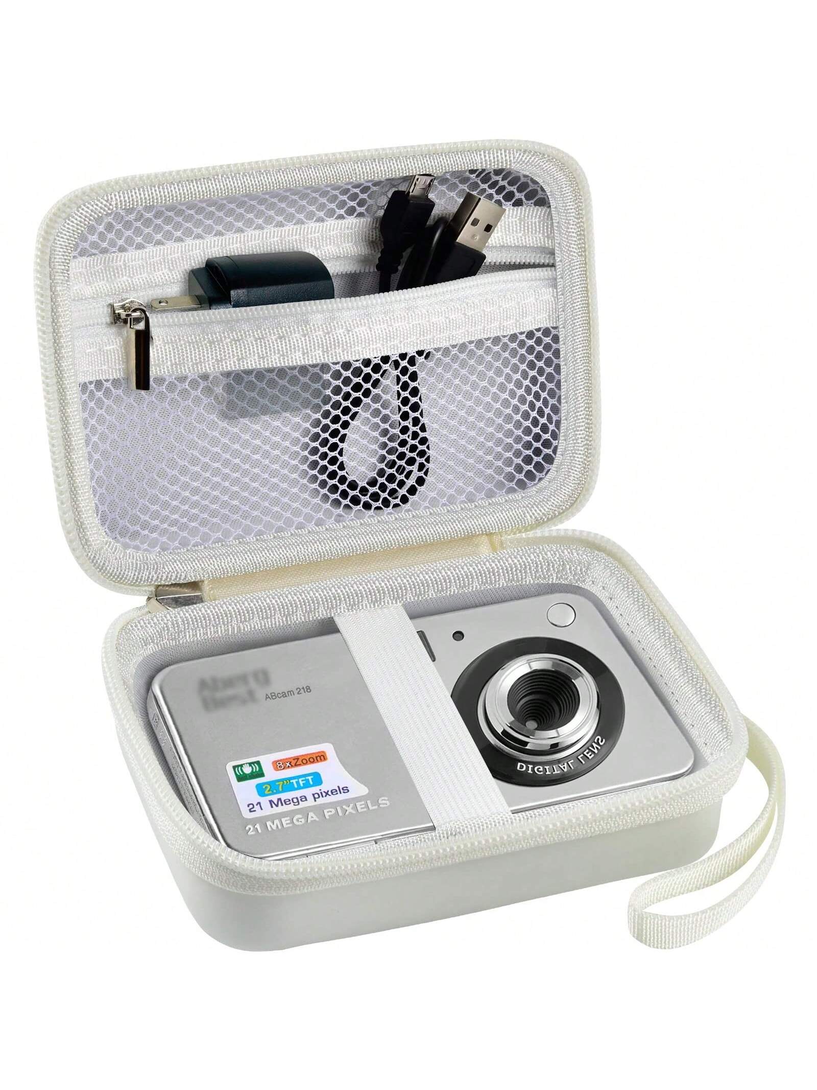 ALKOO Digital Camera Case Compatible With Compact Point Shoot Cameras Portable EVA Storage Bag With Mesh Pocket Handle For Travel Daily Carry Case Only