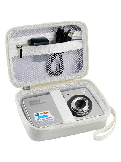 ALKOO Digital Camera Case Compatible With Compact Point Shoot Cameras Portable EVA Storage Bag With Mesh Pocket Handle For Travel Daily Carry Case Only