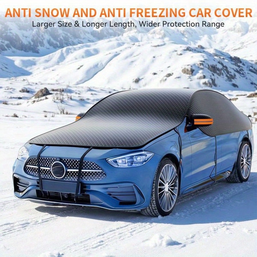 All-Weather Car Windshield & Half-Body Cover| Ultimate Protection Against Snow, Ice, Frost, And UV Rays
