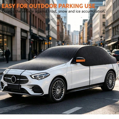 All-Weather Car Windshield & Half-Body Cover| Ultimate Protection Against Snow, Ice, Frost, And UV Rays