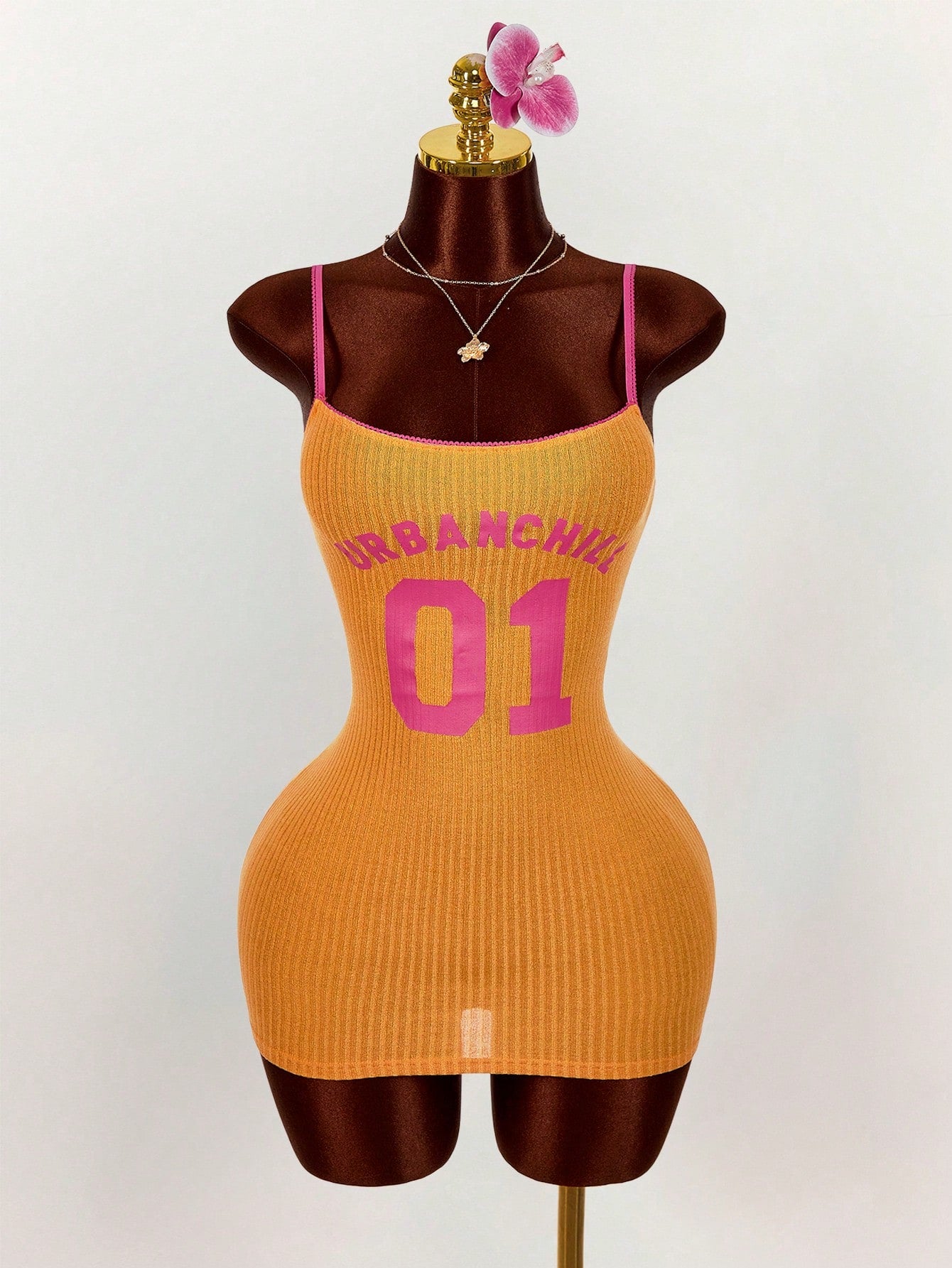 Amplova Sports Numeric Color Block Lace Patchwork Bodycon Mini Dress