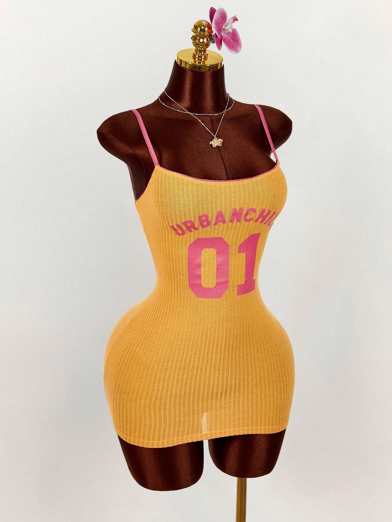 Amplova Sports Numeric Color Block Lace Patchwork Bodycon Mini Dress