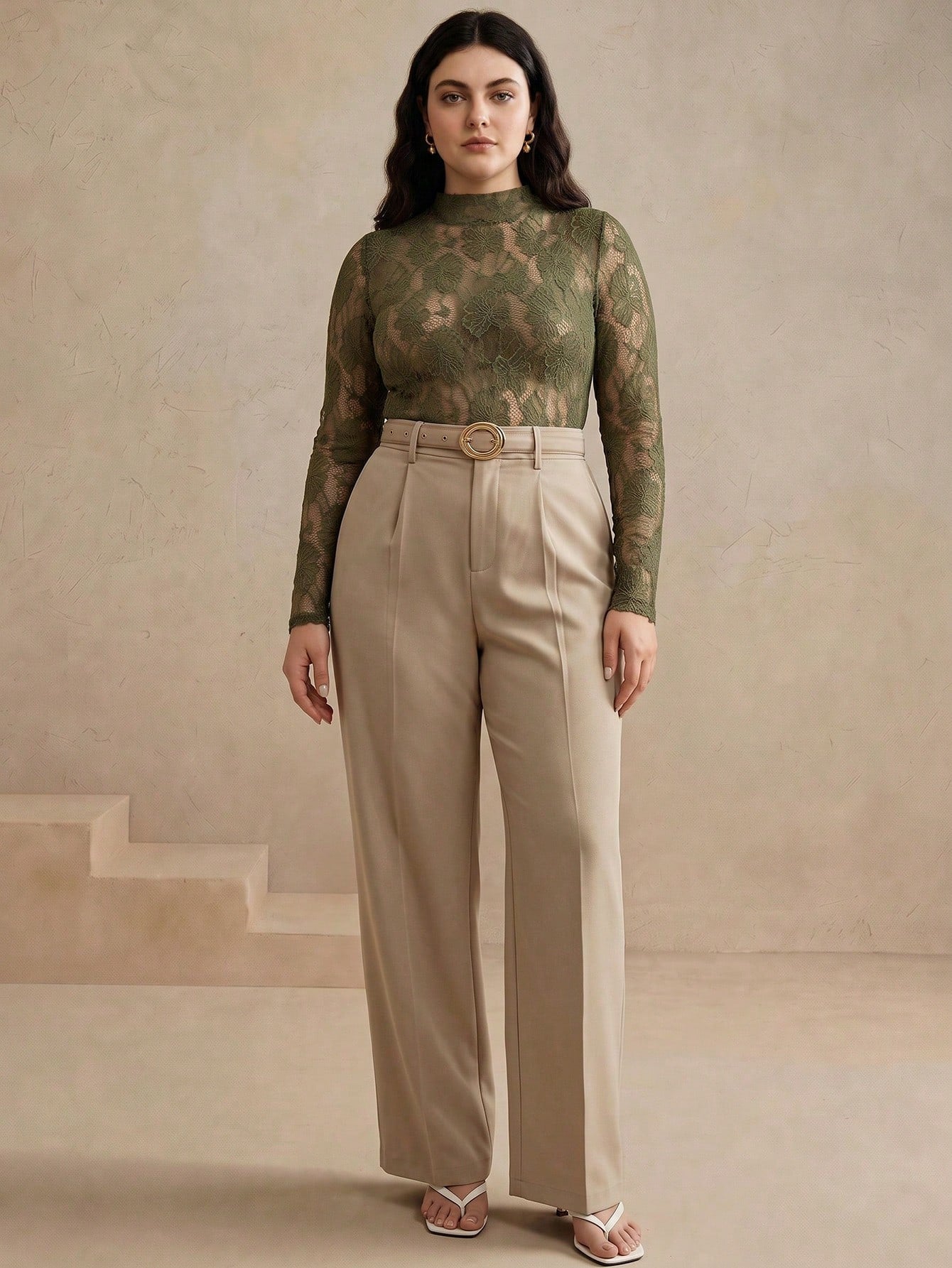Anewsta Autumn/Winter Vintage Floral Lace Top