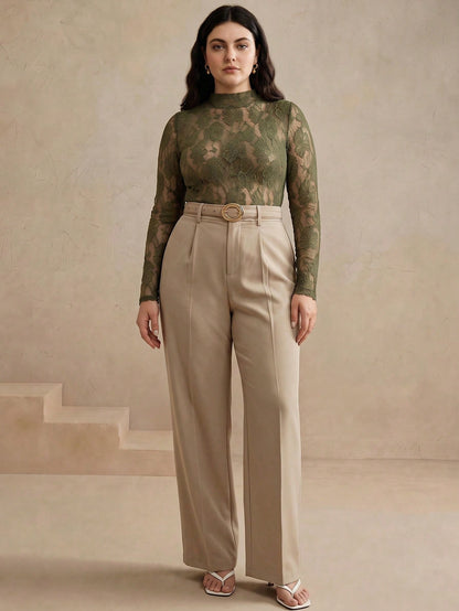 Anewsta Autumn/Winter Vintage Floral Lace Top