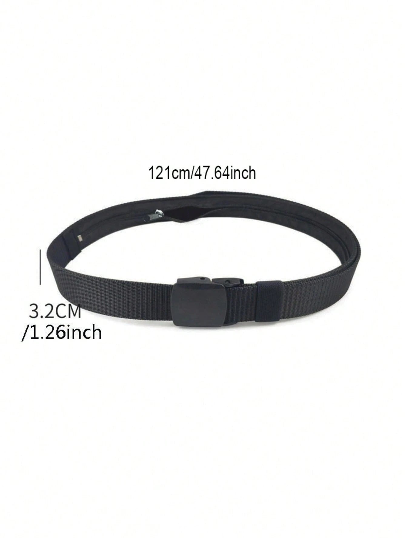 Anti-Theft Travel Cash Belt Bag,Outdoor Money Hiding Security Belt With Zipper,Men Waist Strap With Secret Pocket Travel Fanny Pack Sport Waist Bag