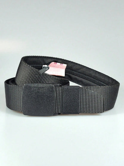 Anti-Theft Travel Cash Belt Bag,Outdoor Money Hiding Security Belt With Zipper,Men Waist Strap With Secret Pocket Travel Fanny Pack Sport Waist Bag