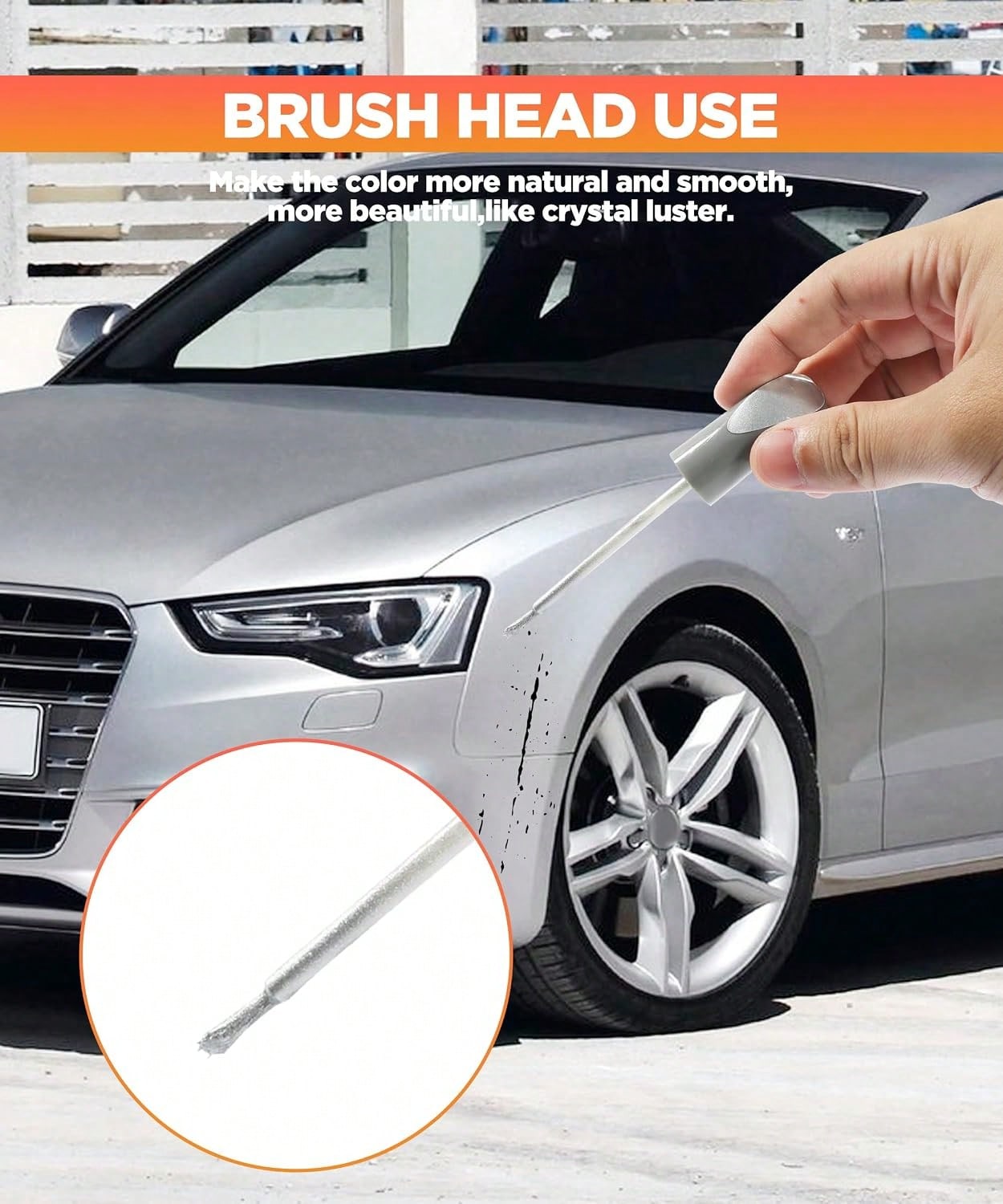 AOCISKA Car Scratch Remover,Car Paint Scratch Repair,Car Scratch Remover Pen,Car Accessories Car Pro Mending Car Remover Scratch Repair Paint Pen,Touch Up Paint For Cars Paint Scratch Repair (Silver)