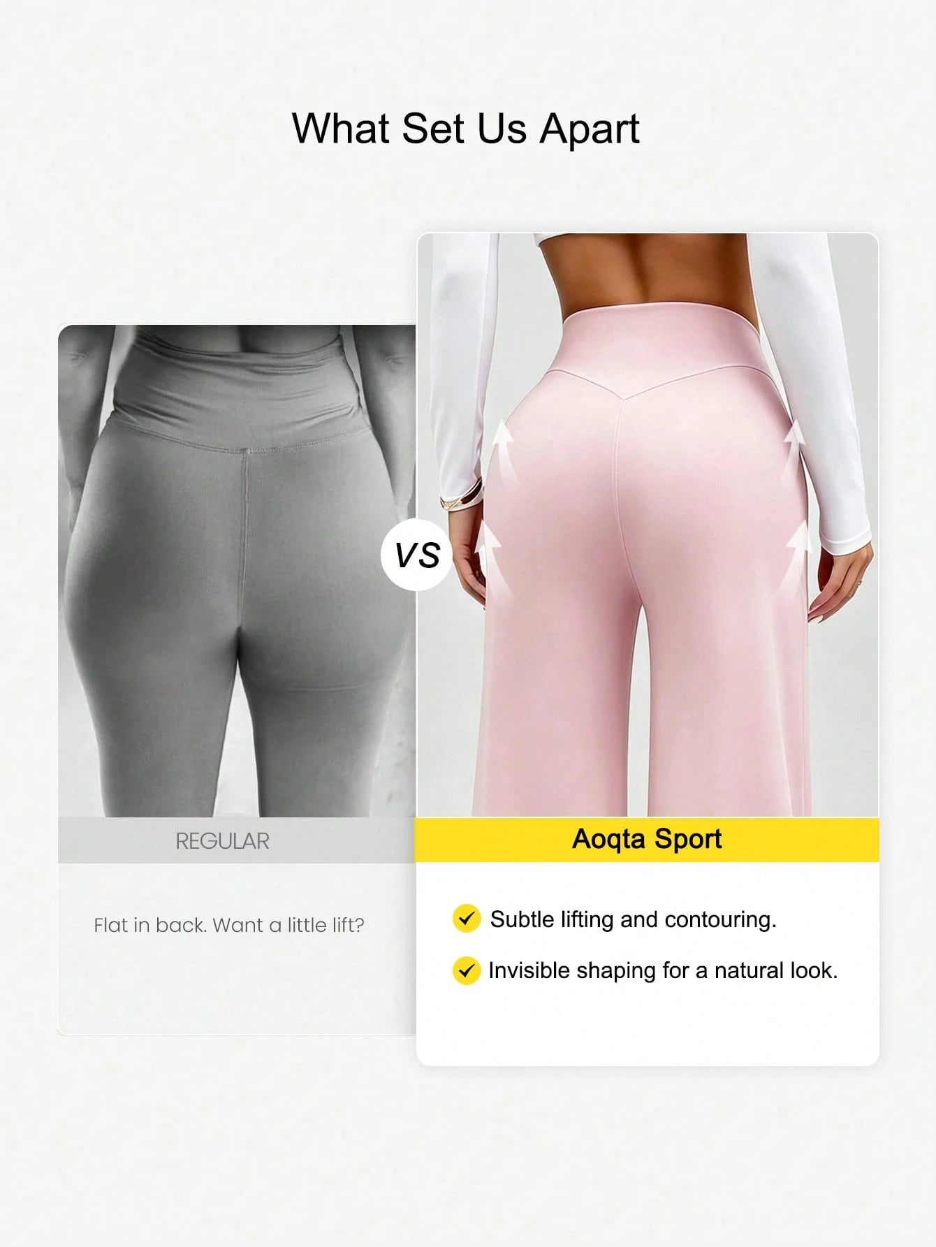 Aoqta Sports Women's Casual Kint Wide Leg Pants,Basic Solid Color High Waist Butt-Lifting Long Pants,For Yoga,Gym,Running,Workout,Daily Outfit