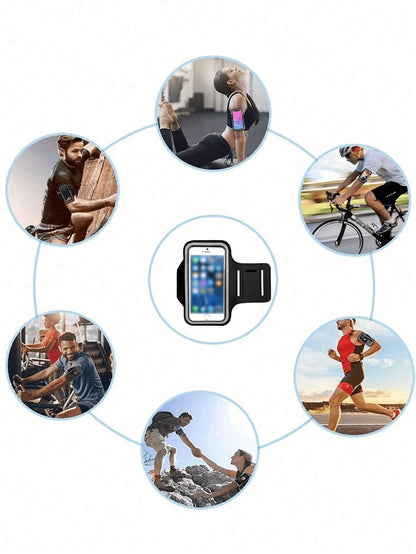 Arm Phone Holder Bag For Running & Fitness, Suitable For IPhone 15/14/13/12/11 Pro Max/XS/XR/X/8/7/6 Plus/SE/Mini, Galaxy Ultra Edge/S24/S23/S22/S21/S20/Note 20/10, With Storage Pouch & Armband, Ideal