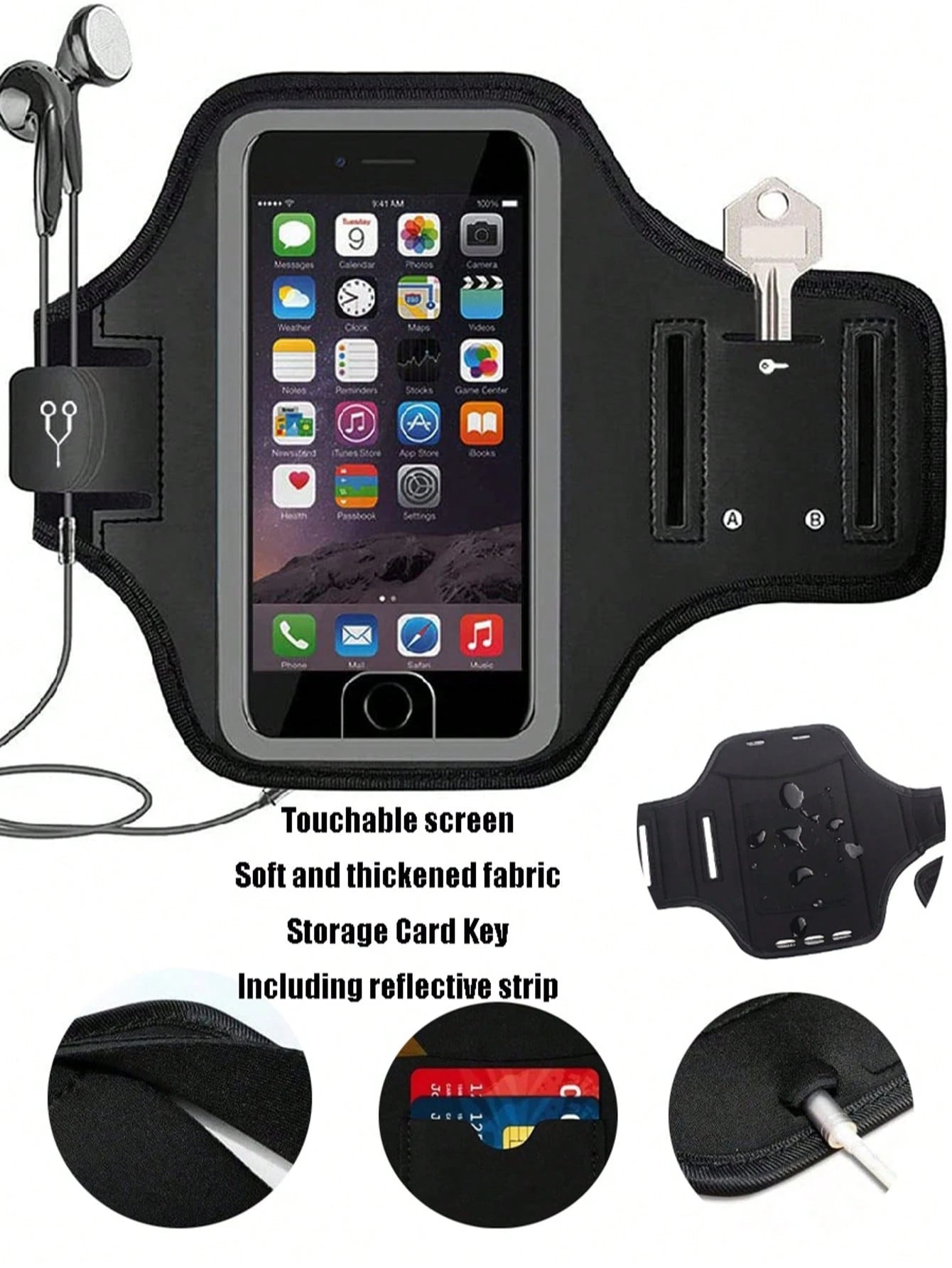 Arm Phone Holder Bag For Running & Fitness, Suitable For IPhone 15/14/13/12/11 Pro Max/XS/XR/X/8/7/6 Plus/SE/Mini, Galaxy Ultra Edge/S24/S23/S22/S21/S20/Note 20/10, With Storage Pouch & Armband, Ideal
