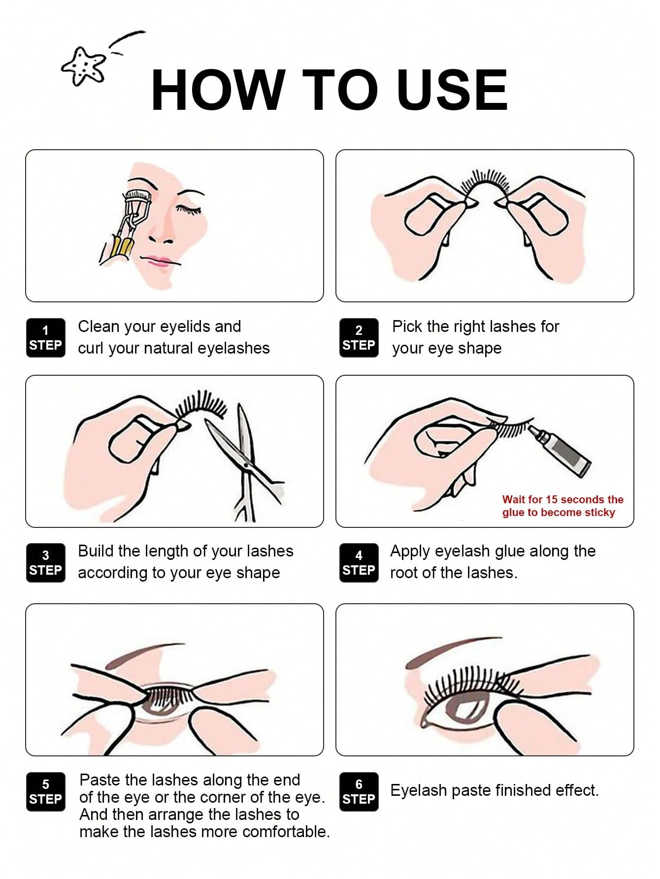 Asiteo 7 Pairs Wet Brown Fox Eye False Eyelashes, With Transparent Lash Band, Wet Makeup Effect, Suitable For Daily Use, Wet Faux Mink Lashes, Messy Wet Eyelash Extension, Suitable For Cosplay, Anime