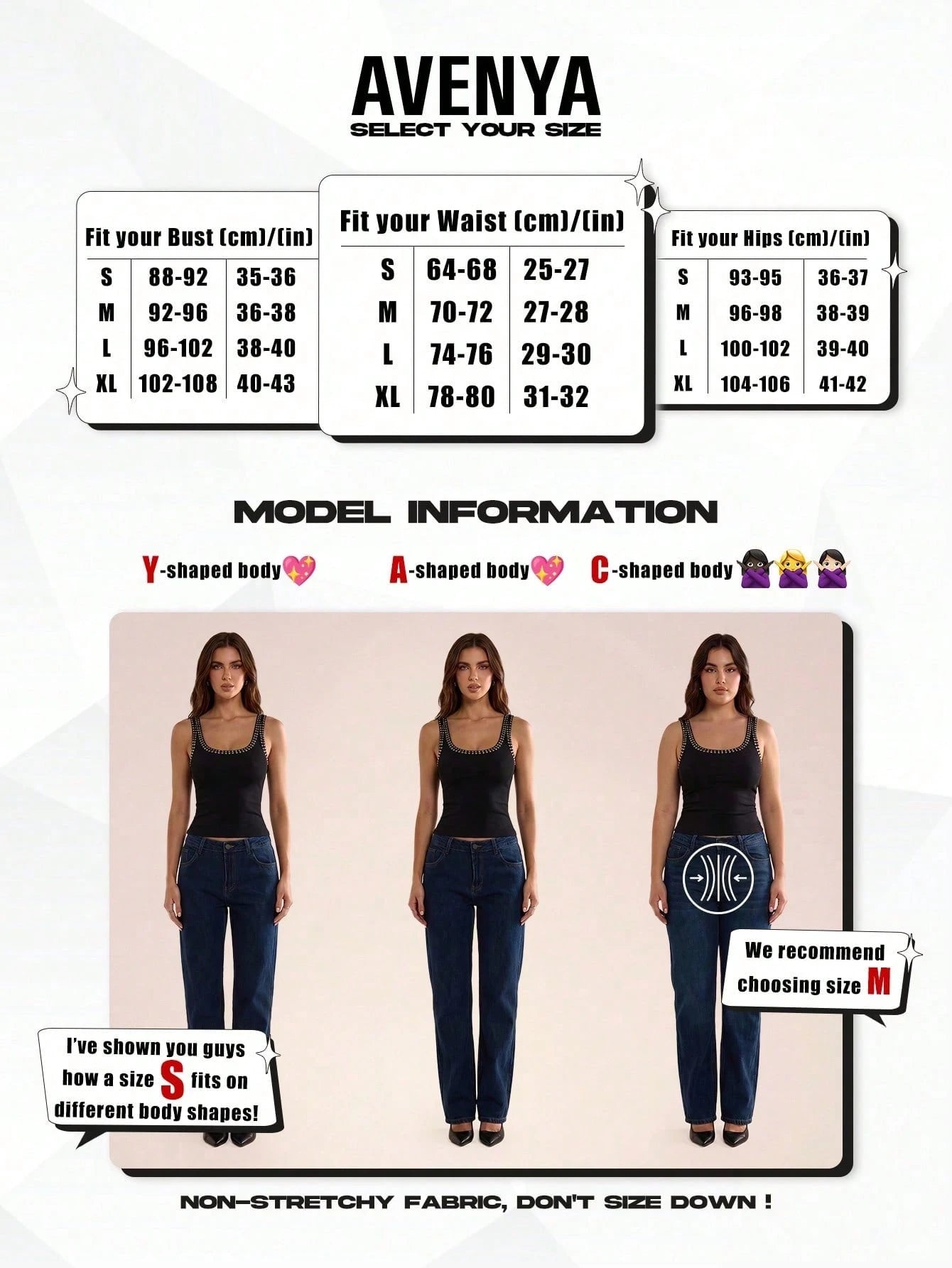 Avenya Women's Fashion U-Neck Rivet Decor Camisole Top, Summer
