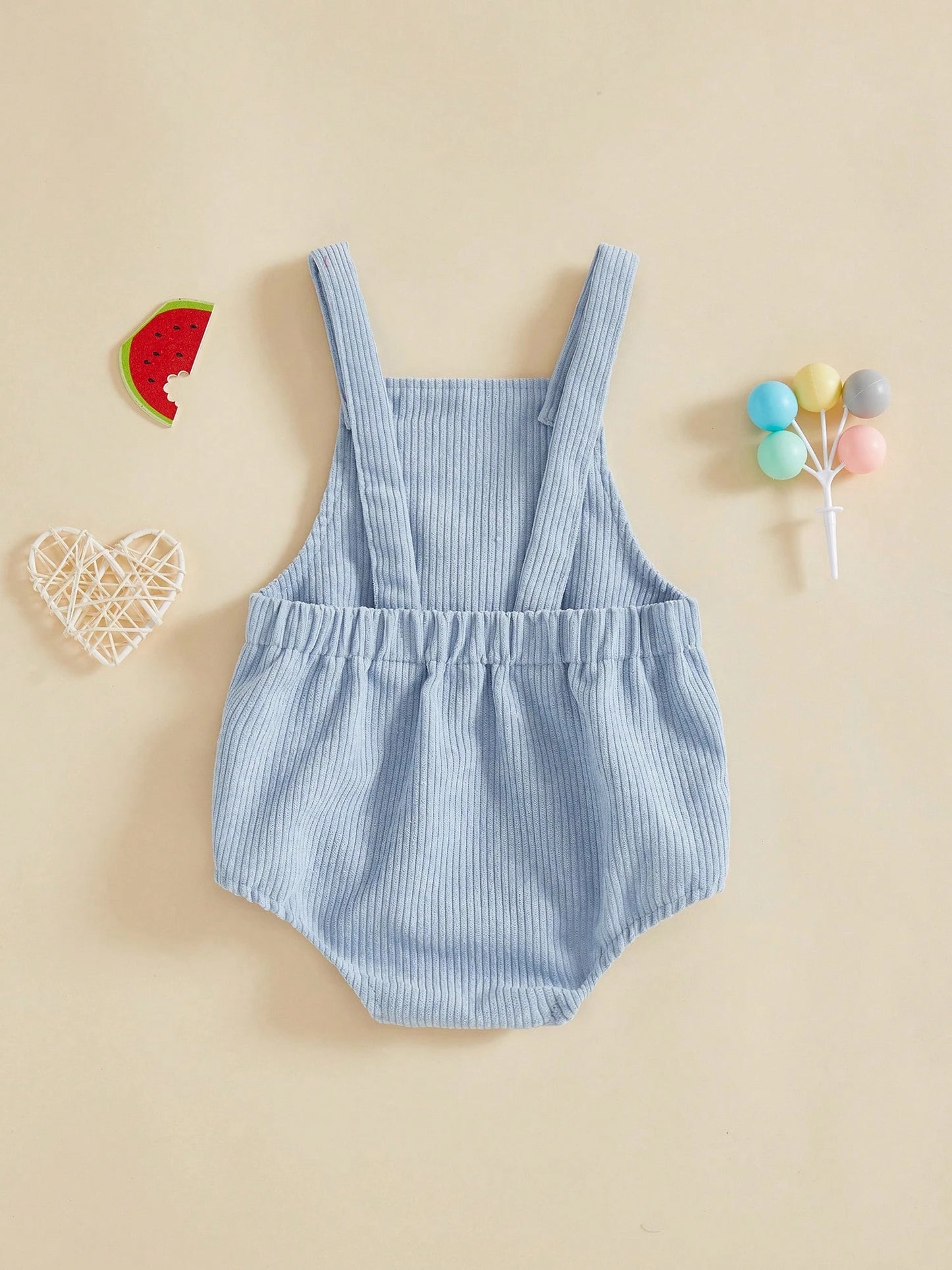 Baby Boy 1/2 Birthday Outfit Sleeveless Corduroy Overalls Half Way To One Cake Smash Romper For Half Birthday Party