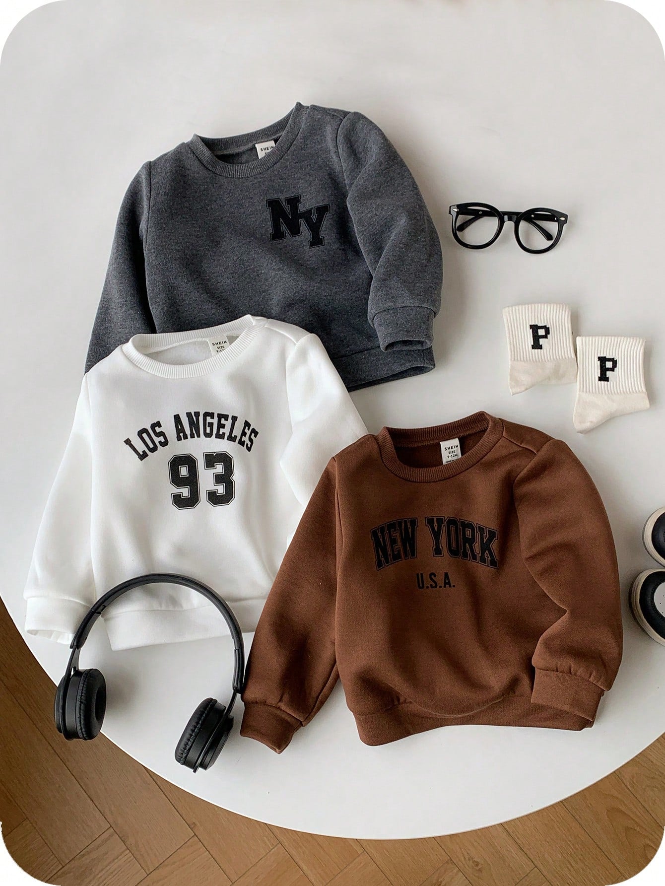 Baby Boy Clothes Baby Boy Fall And Winter Clothes Outfit Set, Sweatshirts, 3pcs/Set Thermal Lined Thickened