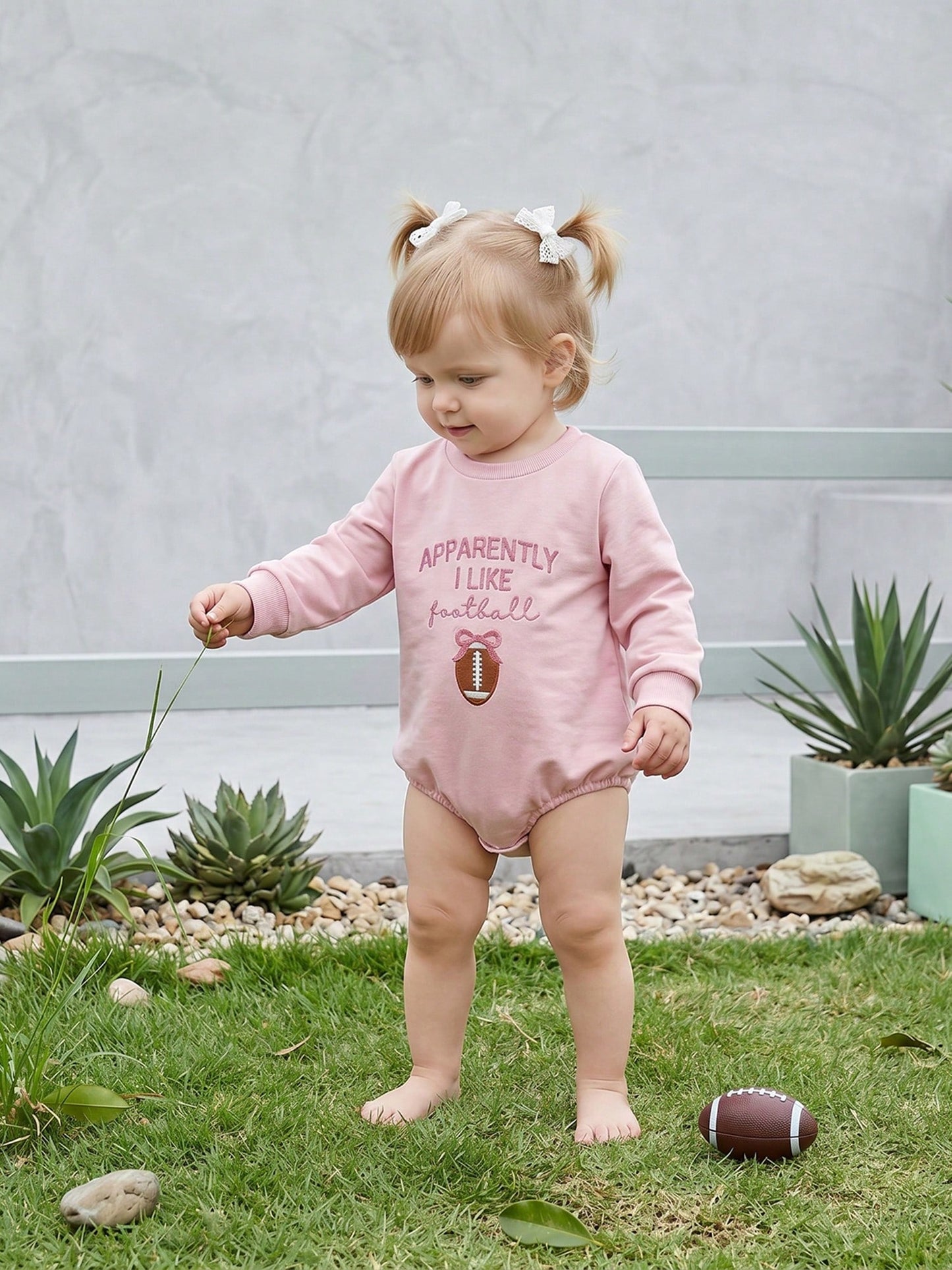 Baby Boy Girl Football Outfits GAME DAY Crewneck Sweatshirt Bubble Romper Oversized Long Sleeve Bodysuit