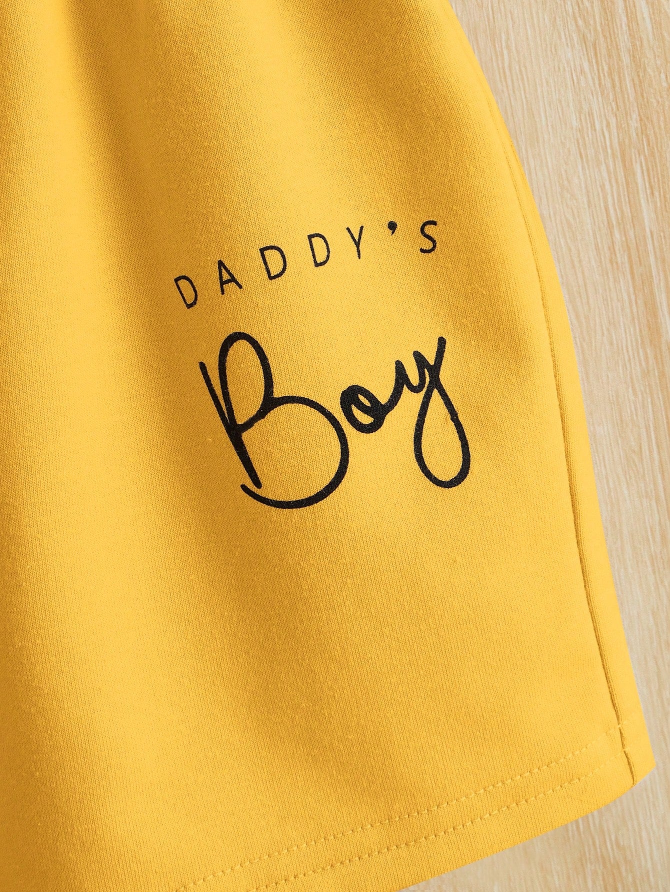 Baby Boy Letter Print T-Shirt And Shorts Casual Minimalist Set, Suitable For Summer