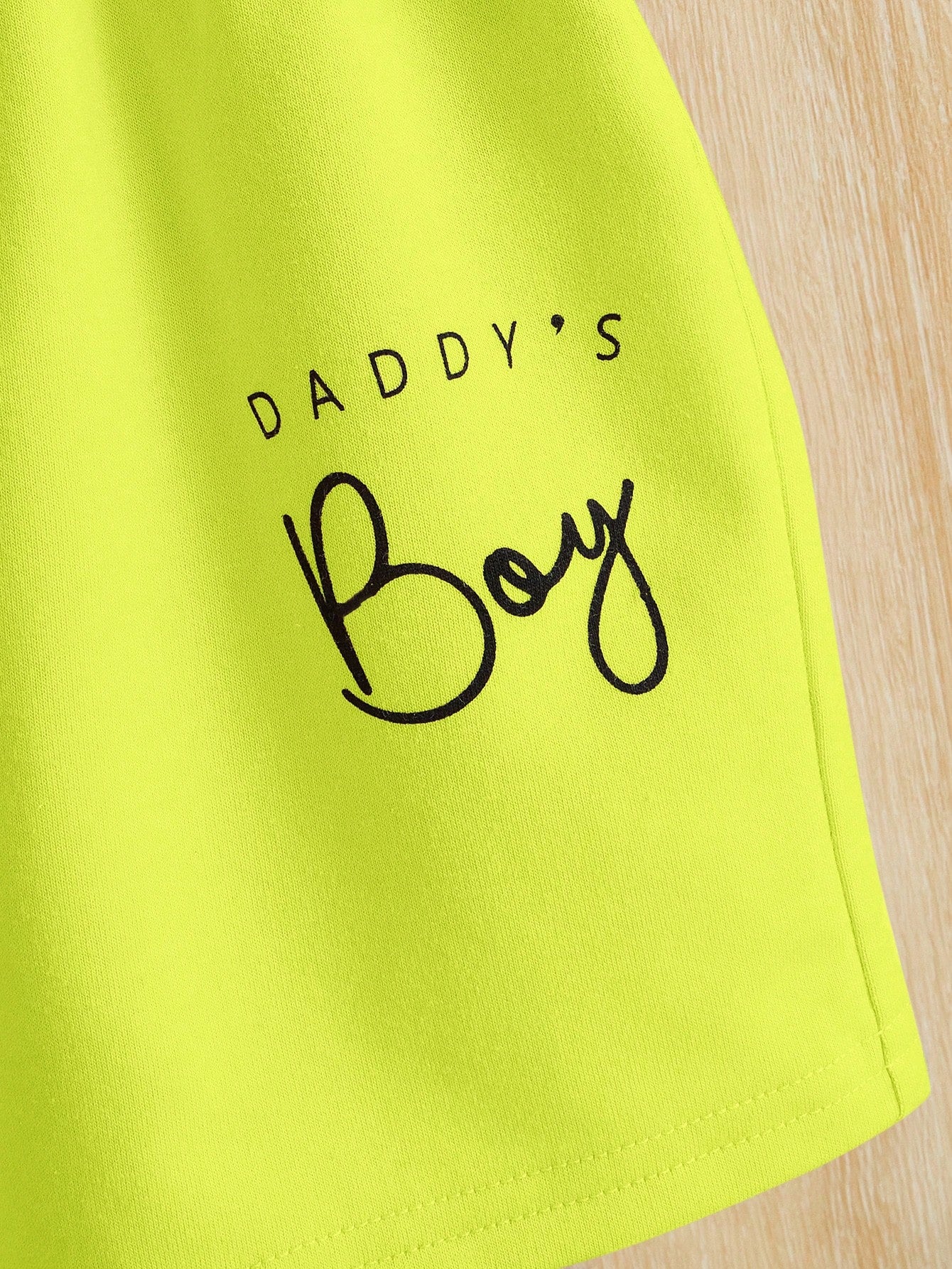 Baby Boy Letter Print T-Shirt And Shorts Casual Minimalist Set, Suitable For Summer