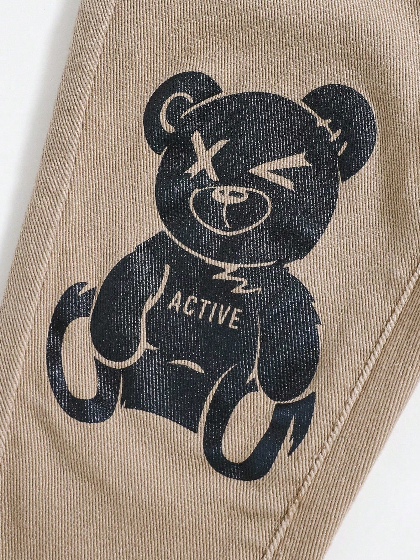 Baby Boys' Casual Cute Bear And Letter Pattern High Elasticity Skinny Denim Overalls Jumpsuit,Casual And Versatile For Baby Baby Spring/Summer Clothes Spring Break Outfit Streetwear Outfits