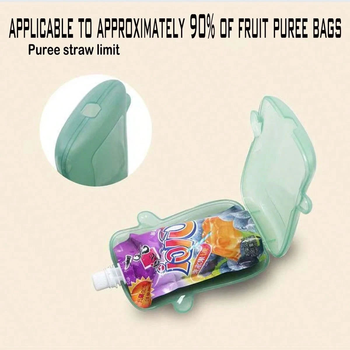 Baby Food Pouch, Squeeze-Proof Puree Container, Feeding Assist Tool For Babies, Mess-Free