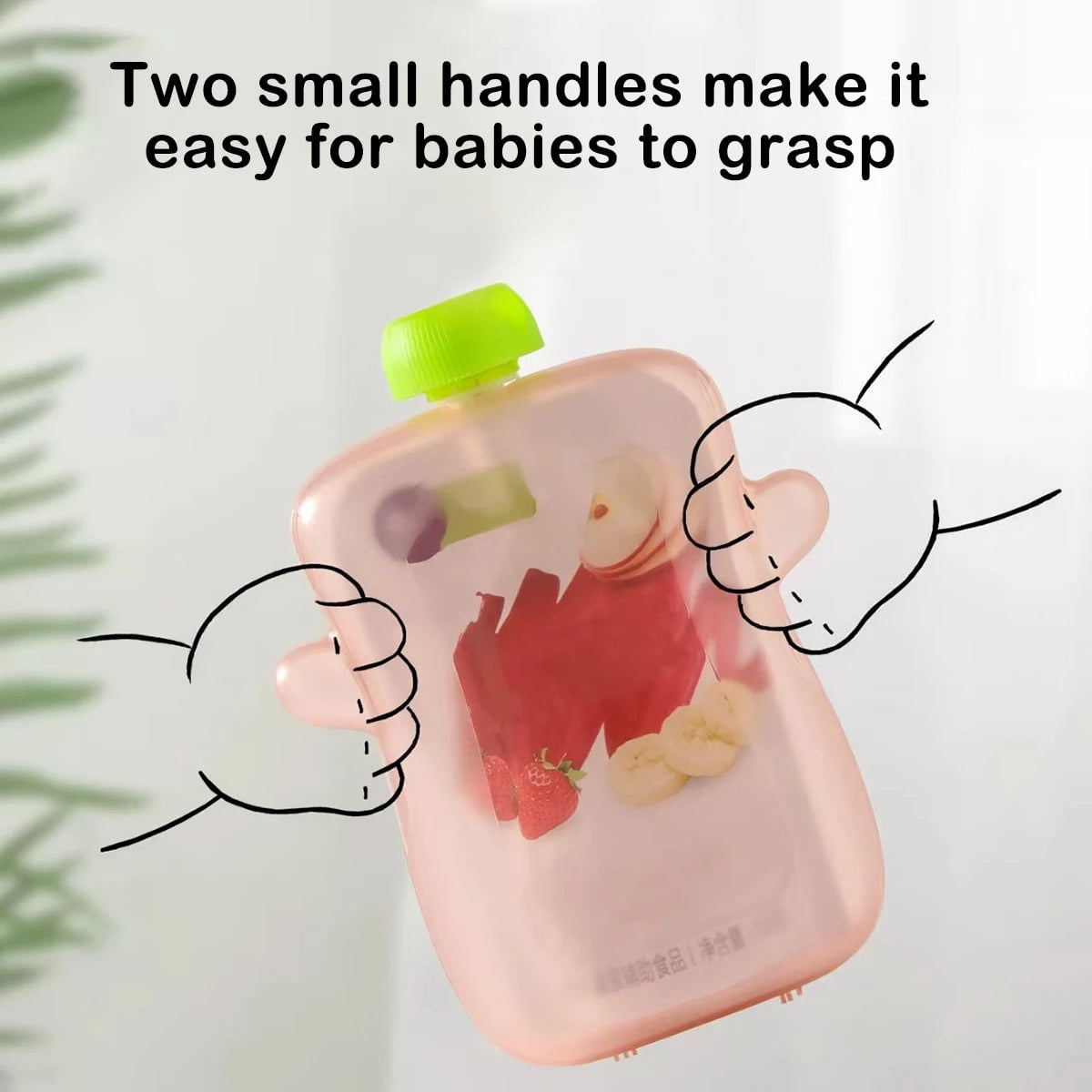 Baby Food Pouch, Squeeze-Proof Puree Container, Feeding Assist Tool For Babies, Mess-Free