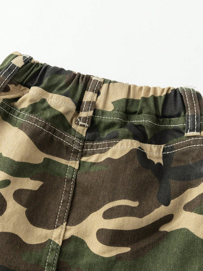 Baby Girl Camouflage Print Denim Skirt