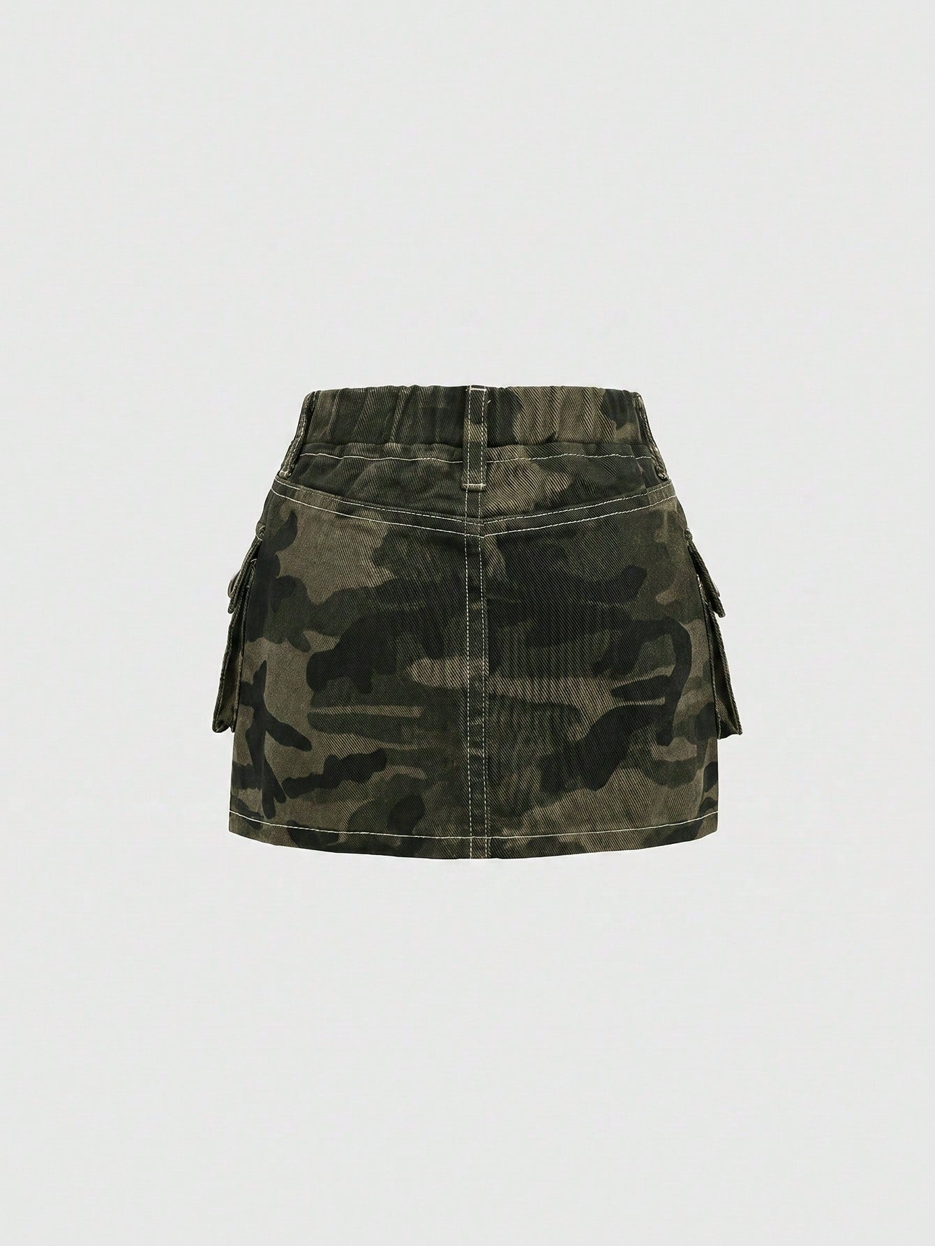 Baby Girl Camouflage Print Denim Skirt