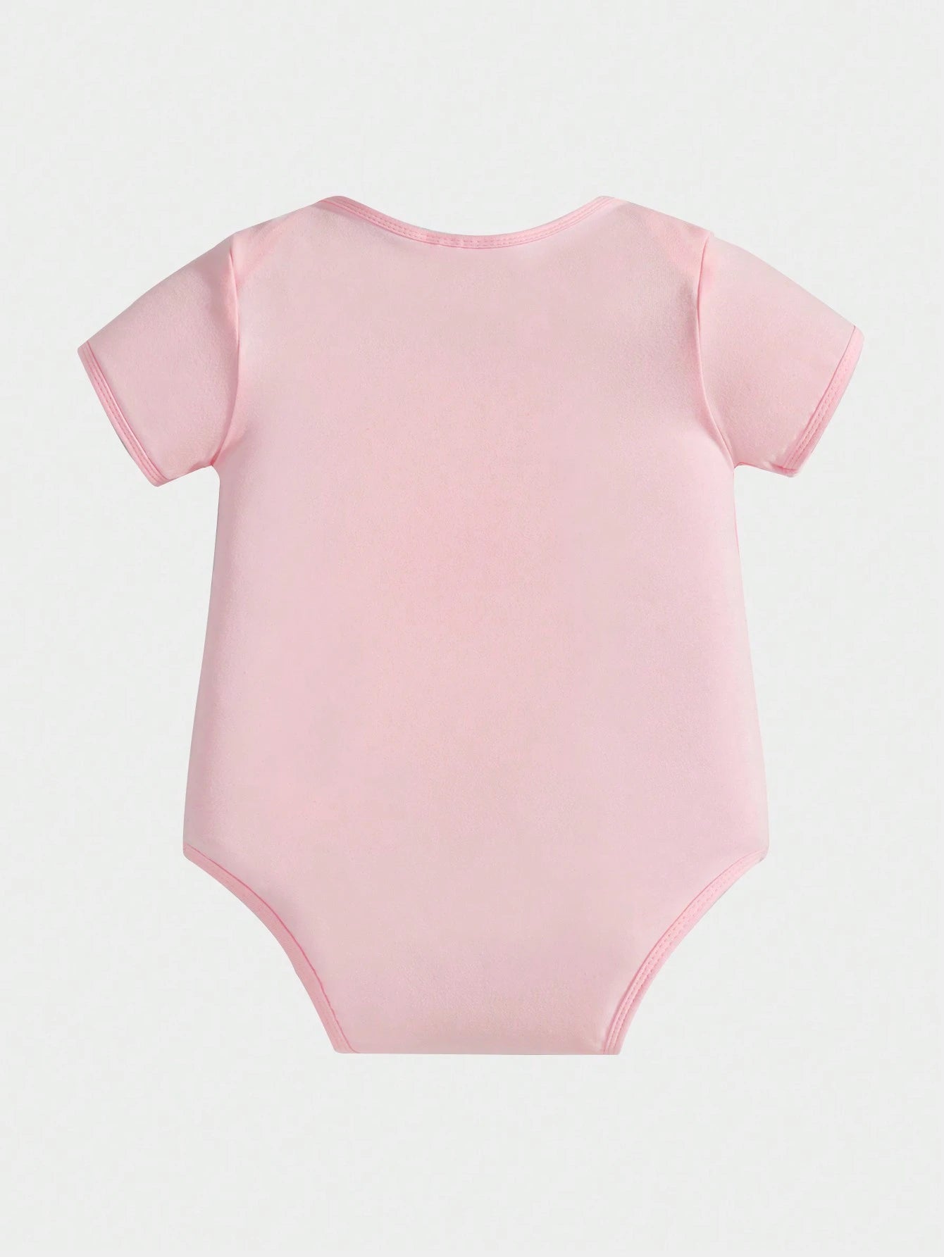 Baby Girl Cartoon Rocket & Smiling Face Slogan Print Bodysuit