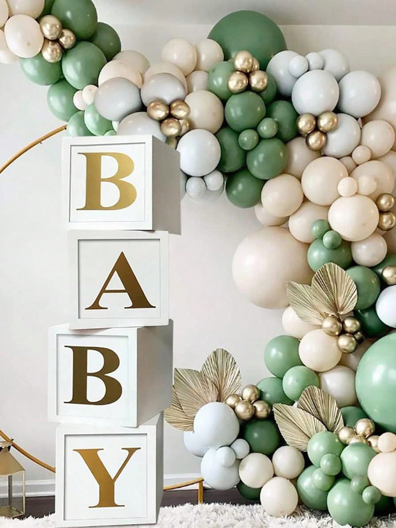 Baby Party Decorations, Including Baby Balloon Box, Letter Blocks, Suitable For 1st Birthday Party For Boys And Girls, Teddy Bear Theme Baby Shower, Bridal Shower, Gender Reveal Party, Etc.