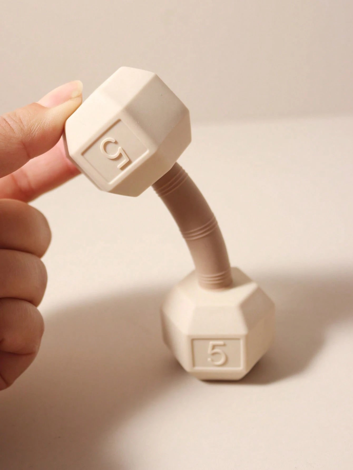Baby Silicone Dumbbell Teether, Infant Teething Toy, Easy Grip Teething Stick, Newborn Gift, Photo Prop