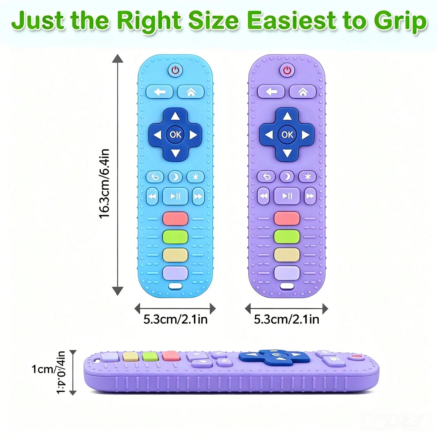 Baby Silicone Teether For 0+ Months Babies, Remote Control Shape Teething Toy, Soft Chew Toy For Gum Relief, Sensory, Grasp Training & Bath Play