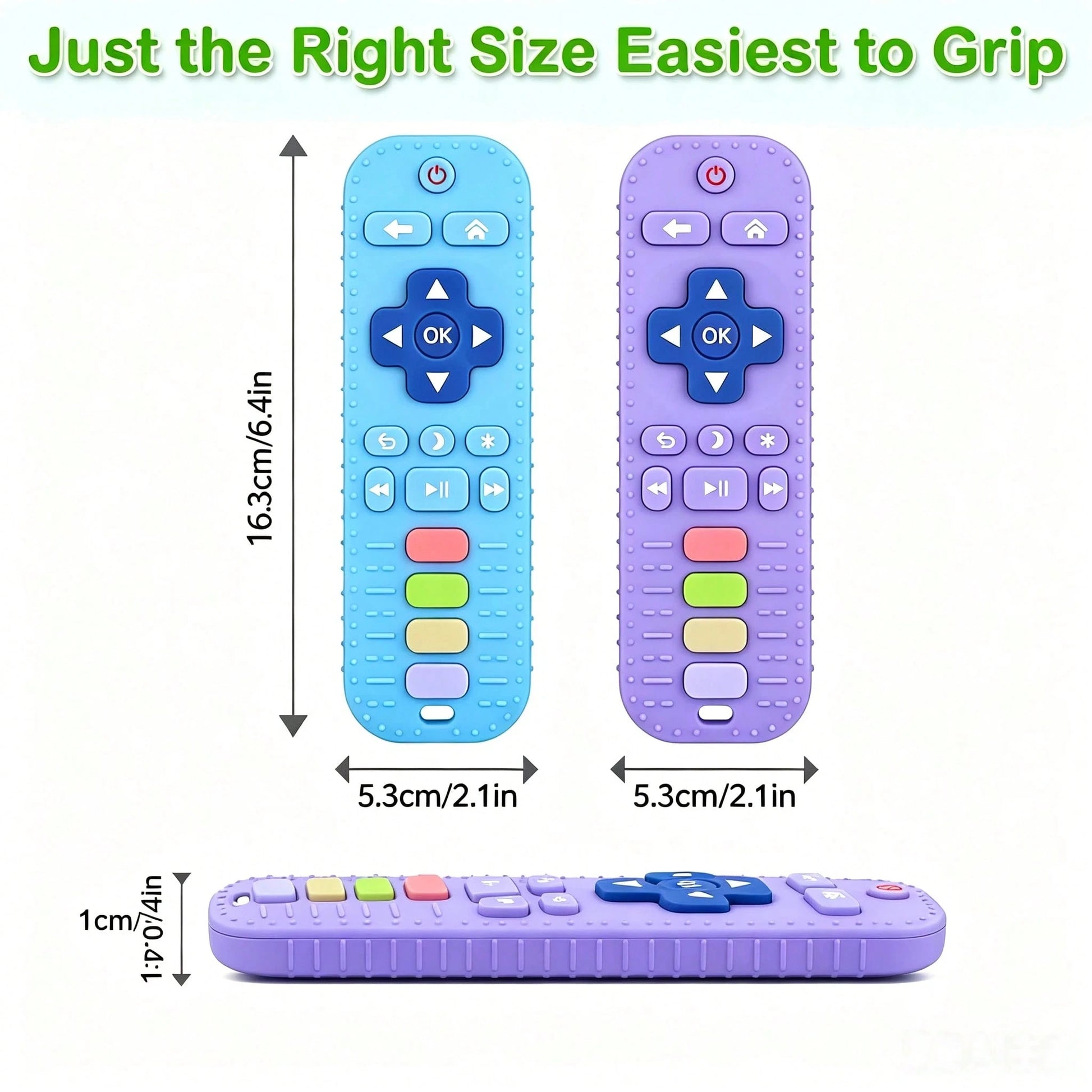 Baby Silicone Teether For 0+ Months Babies, Remote Control Shape Teething Toy, Soft Chew Toy For Gum Relief, Sensory, Grasp Training & Bath Play