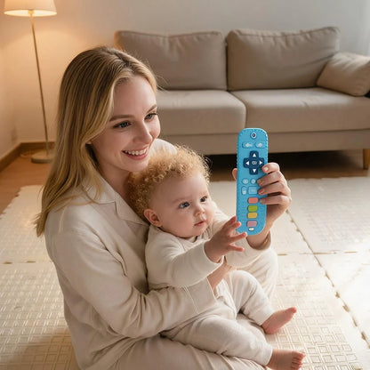 Baby Silicone Teether For 0+ Months Babies, Remote Control Shape Teething Toy, Soft Chew Toy For Gum Relief, Sensory, Grasp Training & Bath Play