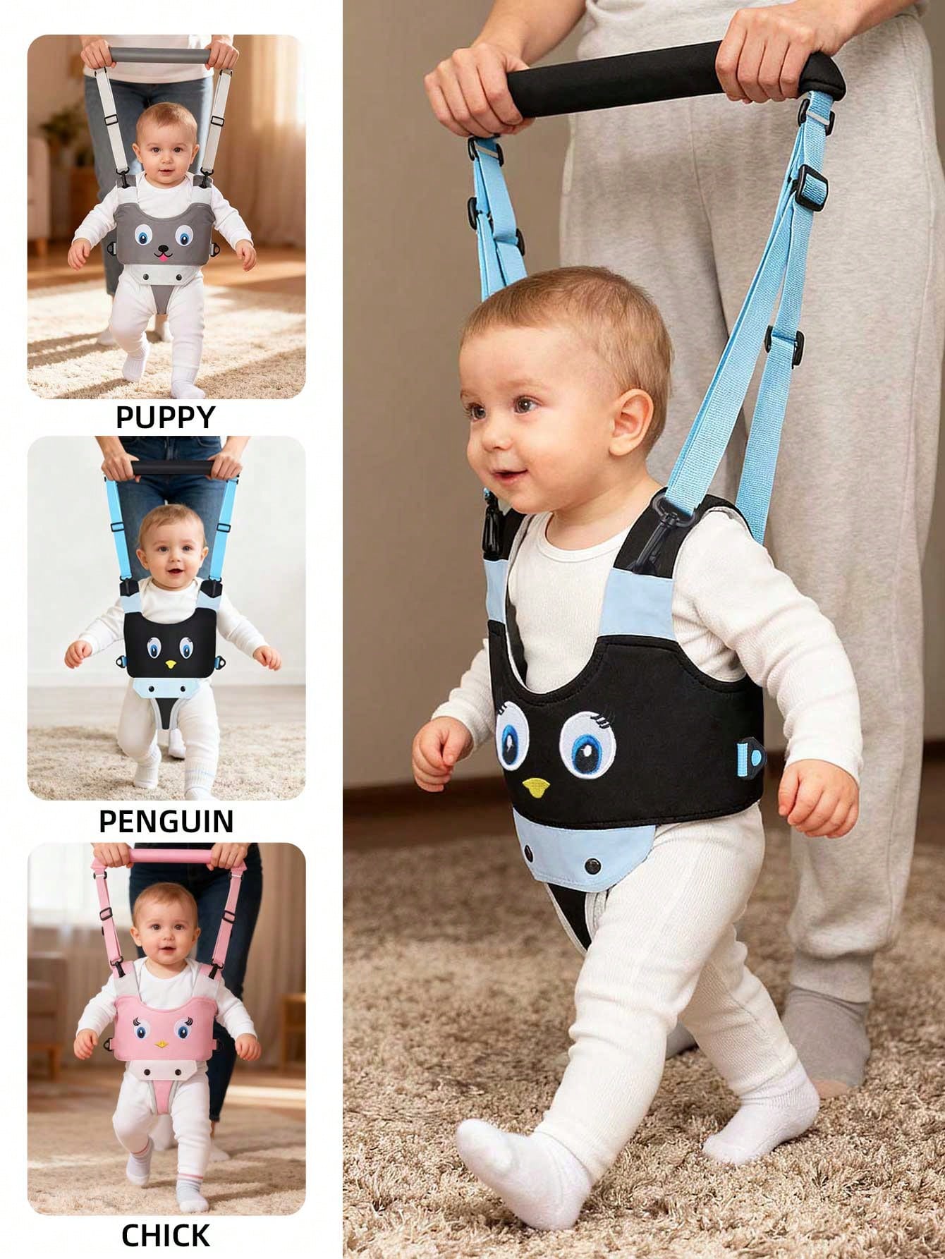 Baby Walking Assistant Harness- Handheld Child Walking Aid- Infant Toddler Walking Harness Leash- Children Baby Walking Learning Support Training Tool- Suitable For 7-24 Months Old Kids