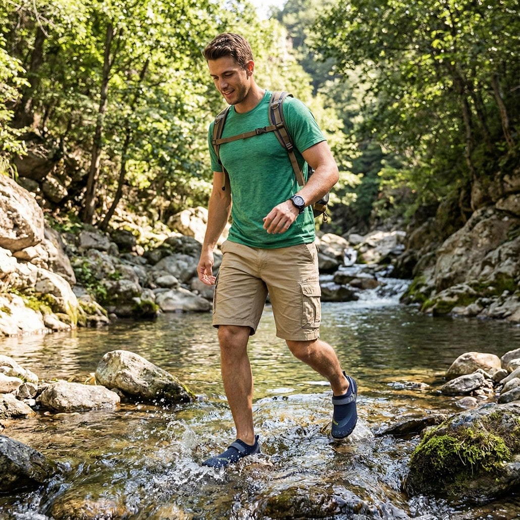 Barefoot Water Shoes Mens Non-Slip Athletic Footwear Hiking Shoes Wide Toe Box Water Shoe For Men