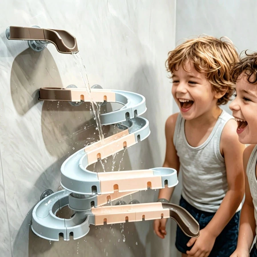 Bathtub Track Assembly Water Basin Toy, Water Play Bath Toy, Summer Bathroom Toy, Ideal Birthday And Holiday Gift For Boys And Girls