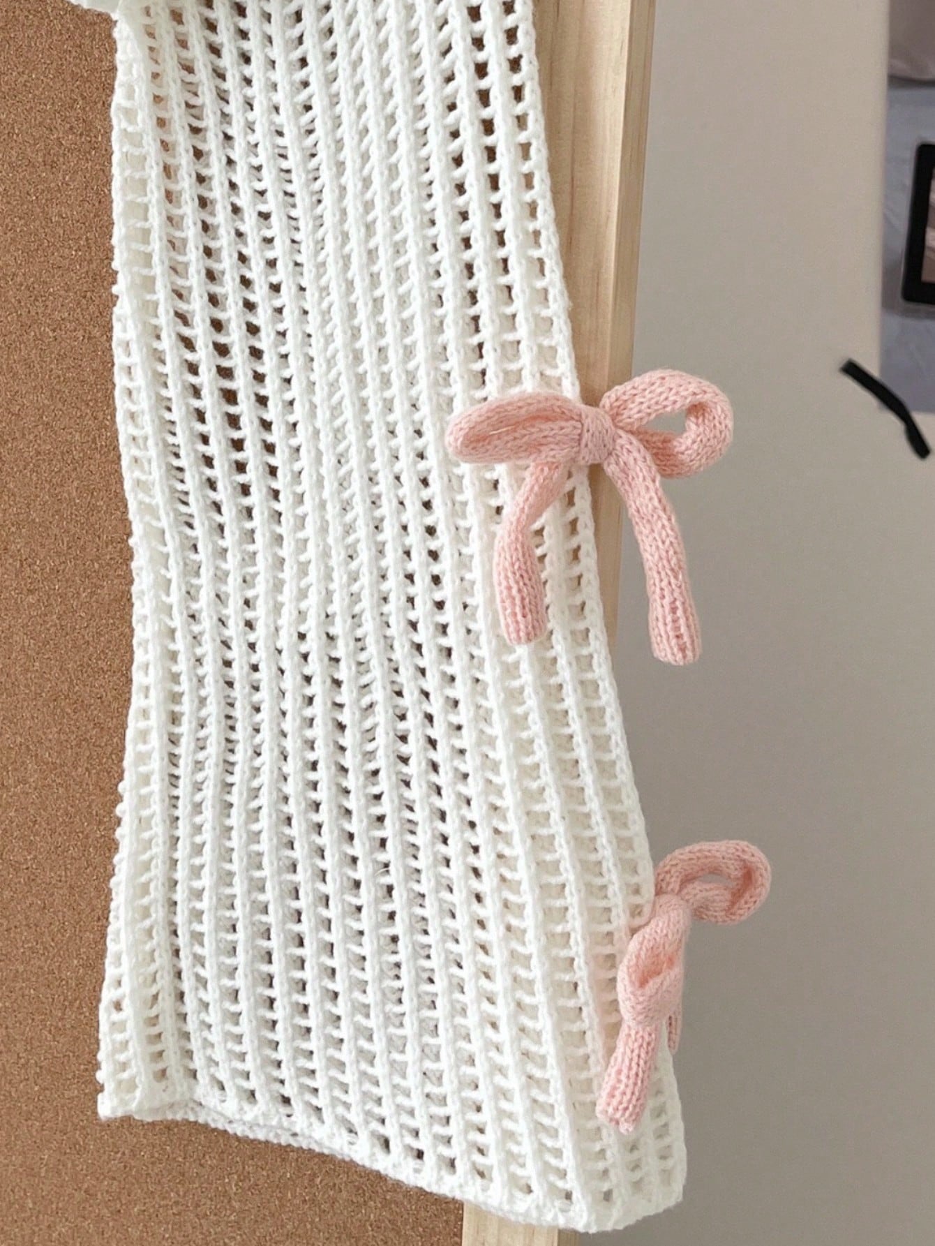 Beige Pullover Sweater, Adorable 3D Pink Bow Knitted Sweater For Tween Girl Clothing Fall Winter, White And Pink, Summer, Casual, Party