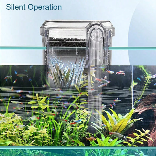Bestselling Quiet HOB Aquarium Filter For Betta, Slim 3-10 Gal Planted Tank, W/ PreFilter Sponge, Adjustable Flow 250L/H, Easy Setup Clean, Anti-Clog Purification Oxygenation, For Goldfish & Shrimp, H