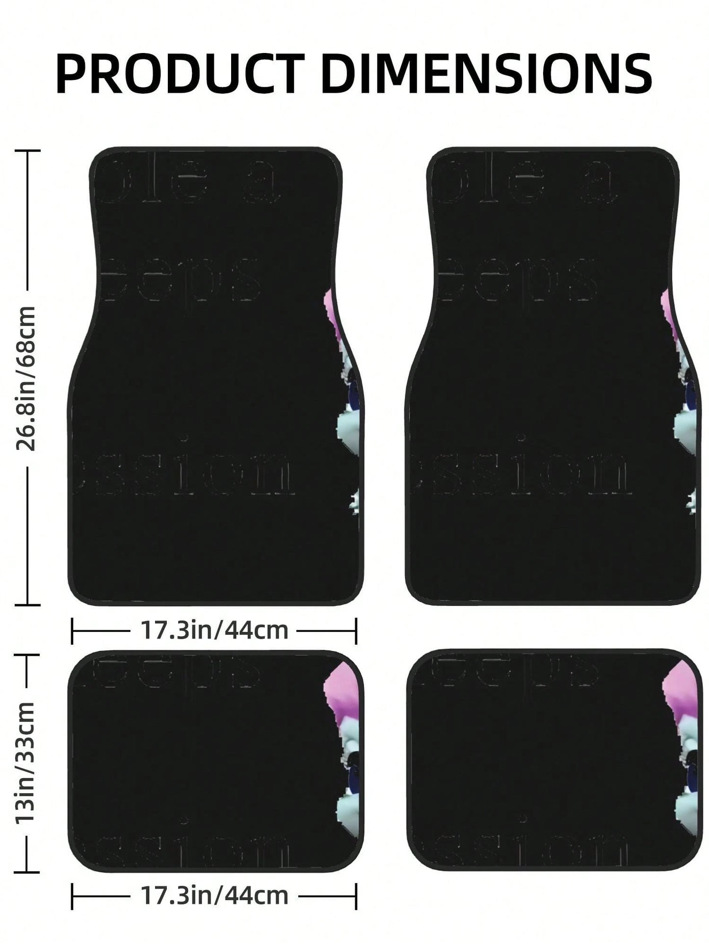 BIbble Meme 4-Piece Custom Printed All-Weather Floor Mats- Universal Fit For Suv, Truck, Van| Easy Clean