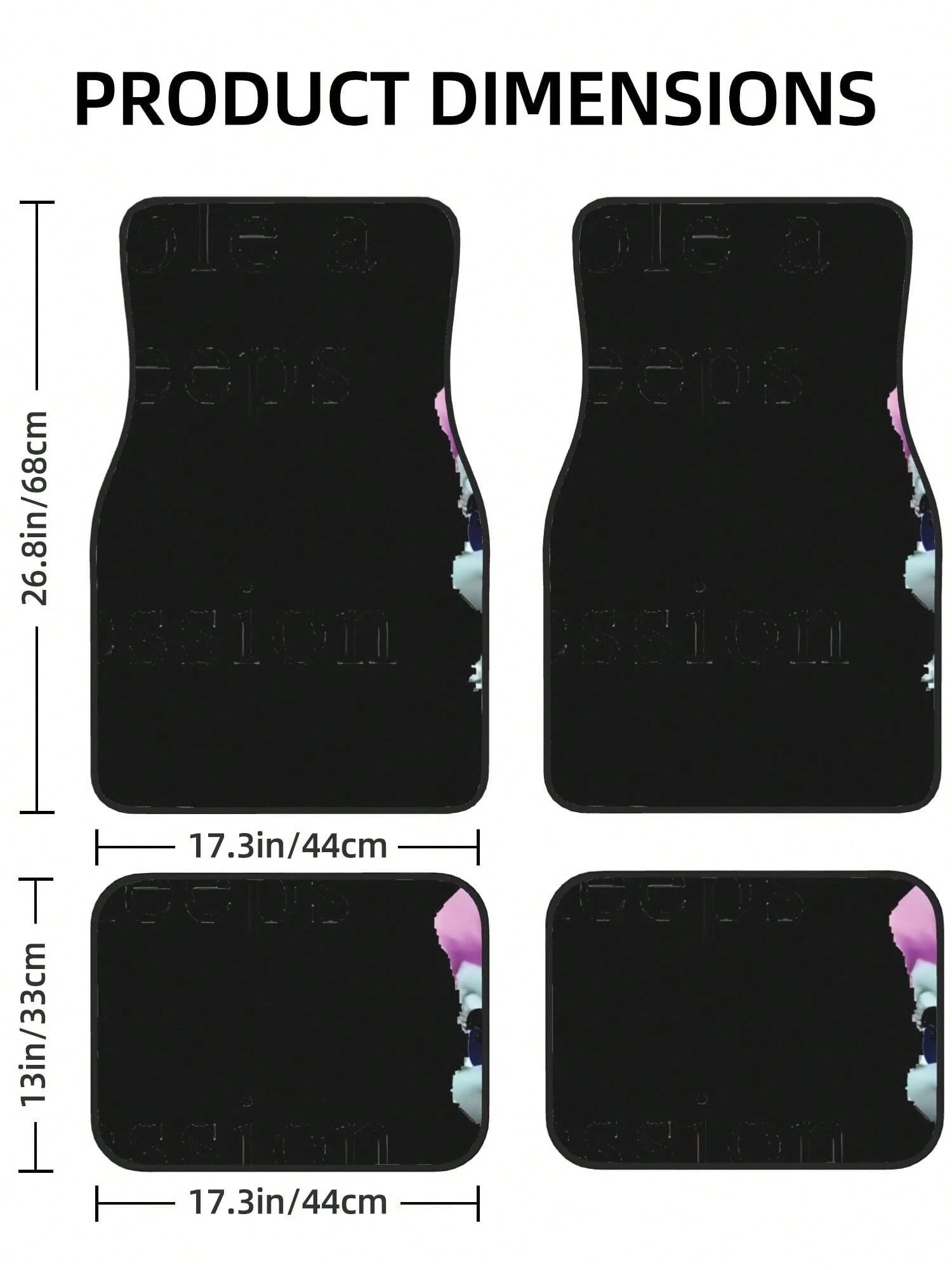 BIbble Meme 4-Piece Custom Printed All-Weather Floor Mats- Universal Fit For Suv, Truck, Van| Easy Clean