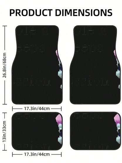 BIbble Meme 4-Piece Custom Printed All-Weather Floor Mats- Universal Fit For Suv, Truck, Van| Easy Clean