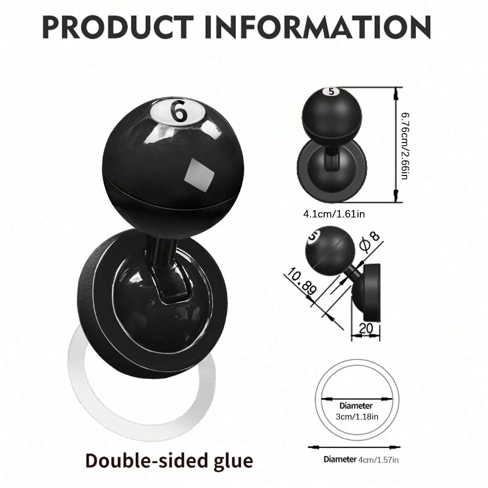 Billiard Style Car Push Start Button Cover Pool Cue Metal Joystick Universal Auto Ignition Lever For Cars/PCs/Gaming Gift For Men